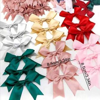 20/50 Rubans colorés en nœud, nœud adorable, convient pour les décorations artisanales DIY, les coiffures, les accessoires de mode, les mariages et les décorations de fête d'anniversaire
