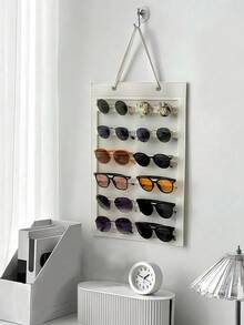 Large Capacity Hanging & Foldable Jewelry Storage Bag, Suitable For Clips, Ties, Headbands And Other Accessories Storage, Fashionable Glasses Storage, Valentine's Day Gift, Applicable To Wardrobe, Wall, Door, Keeps Accessories In Shape - Multicolor - View 2