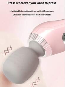 便捷按摩棒 - 全身放松，高速马达和高频振动，USB可充电锂电池，适用于颈部、背部、腿部和腰部，是馈赠亲友的完美礼物，小巧便携的按摩枪，带来放松按摩体验