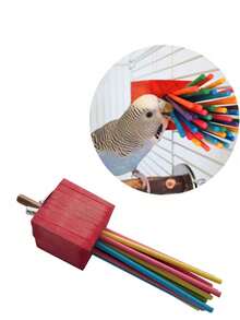 3pcs Chewable Paper Party Bird Toys With Colorful Lollipop Sticks - Suitable For Cockatiel, Medium Conures, And Quaker Parrots - For Chewing Enthusiasts - Enrichment Toys For Medium To Large Birds, Parrot Swing Toys, Parrot Cage Toys With Hanging Bells - Multicolor - View 4
