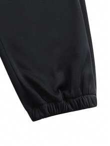 Men's Sports Pants With Drawstring Waist And Side Pockets, Suitable For Running, Basketball, Fitness And Other Sports - Black - View 6