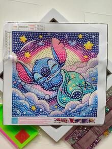 Disney Diamond Painting Kit, Includes Tools, Handmade DIY Relaxing Art Decor Gift, Suitable For Valentine's Day, Thanksgiving Gift (Contains Canvas, Diamonds, Tool Set And White Plastic Frame) - Multicolor - View 18