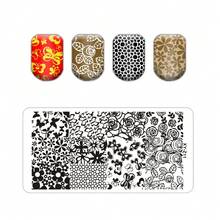 9Pcs Nail Stamping Plates Set Flower Butterfly Nail Art Stamp Templates 7Plates+1Stamper+1Scraper Manicure Image Plate Kits - Multicolor - View 10