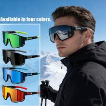 Gafas deportivas de moda para hombres (4 opciones de color) - Gafas de gran marco a la moda, adecuadas para esquí al aire actividades de ocio - Multicolor - Ver 1