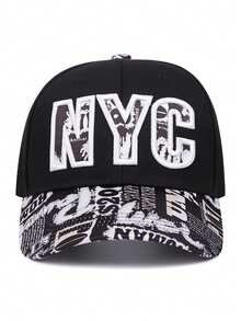 1pc Solid Color Letter Embroidered Baseball Cap, Fashion Versatile Polyester Snapback Hat, Suitable For Daily Wear, Great Gift For Family, Friends, Boyfriend/Girlfriend, Suitable For Christmas, Mother's Day, Father's Day, Teacher's Day, Birthday - Multicolor - View 2