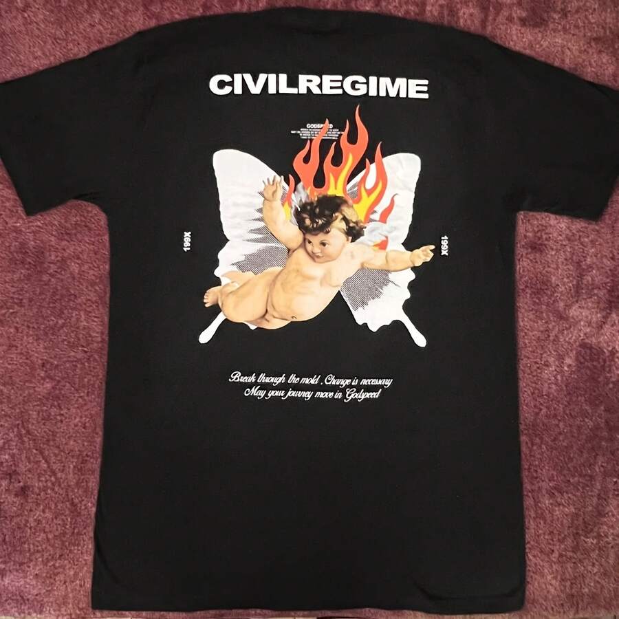 Civil Regime Godspeed Angel 199X Black T Shirt Size M - 款式4 - 查看 1