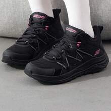 Skechers 女鞋新款緩震健身運動鞋休閒厚底老爹鞋 - 黑色 - 查看 2