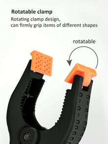 12pcs 3Inches Large Heavy Duty Clamps, Woodworking Tools, Handheld Clips For Home Use, Spring Clamp, Powerful Clip For Fixing, Tools For Men - Black - View 4