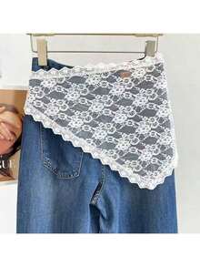 1/2pcs New Layered Tulle Lace Slip Skirt, Polyester Solid Color, Suitable For All Seasons - Multicolor - View 15