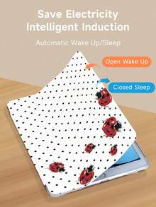 Polka Dots And Ladybugs Pattern Tablet Case, Compatible With IPad 9.7/10.2/10.5/10.9/12.9/Pro 11, 10th Generation, Compatible With Samsung Galaxy Tab S6 Lite 10.4-Inch, Compatible With Kindle Paperwhite 12th Gen 2024, Kindle (11th Generation) 2022 Version, Kobo Clara Color, Soft And Drop Resistant, Smart Stand/Auto Wake/Sleep - Multicolor - 查看 4