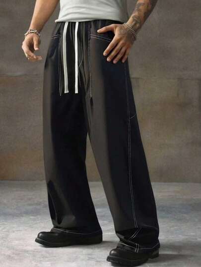 Men's Casual Loose Pocket Cargo Pants, Gothic Style Trousers, Dopamine, Cargo Pants, Outdoor Functional Style, Men's Casual Pants, Sweatpants, Loose Twill Pants, Functional Pants, Running Pants, Loose Sweatpants, Running Pants, Loose Cargo Pants, Gift For Husband And Boyfriend