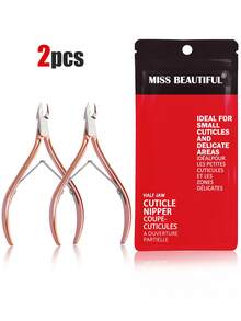 3pcs Stainless Steel Nail Care Set, Includes Nail Clipper, Nail Cutter, Nail Care Tools, Cuticle Remover, Nail File, Manicure & Pedicure Set (Rose Gold) - Gold - View 11