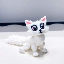3D Printed Cute & Charming Movable Fox Model, Plastic Animal Figurine With Adjustable Joints, Creative Desktop Decor Sculpture - Multicolor - View 10