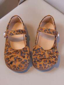 1双女童时尚柔软舒适魔术贴平底鞋 - 棕色 - 查看 5