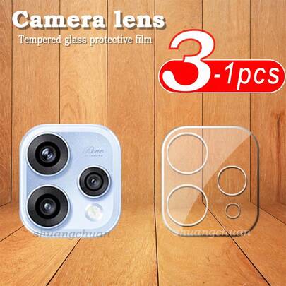 3Pcs Camera Tempered Glass Film For Reno 15 3D Integrated Transparent Lens Protector Full Coverage Protection Glass Lens Film