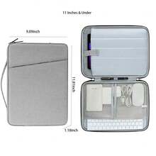 11-13 Inch Padded Tablet Sleeve Bag, Protective Case For Tablet Computer - Light Gray Leather - View 7