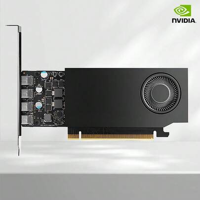 Nvidia Scheda grafica da workstation RTX A400 4GB GDDR6 Ampere, 4x Mini DisplayPort, supporto Ray Tracing e AI, formato full height a singolo slot, ideale per rendering e inferenza AI (confezione OEM)