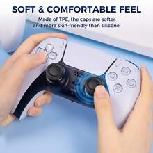 IINE Joystick Replacement Caps For PS 5/4 Controller, Easy To Install Thumb Stick Replacement Caps