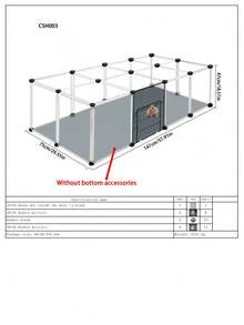 Adjustable Pet Fence, Indoor Cat Dog Hamster Cage, Small/Medium Dog Kennel, Freestanding Isolation Gate, Small Animal Barrier - Multicolor - View 18