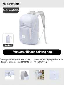 Naturehike 1个18升/22升可折叠背包,适合女性旅行、徒步、露营,便携 - 彩色 - 查看 11