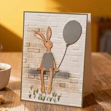 Creative Easter Bunny Cutting Dies, DIY Scrapbooking Album And Embossing Stencil, Greeting Card Making Tool, Card Paper Cutting Crafts ,Gift Card Making Template Die Cuts. - Silver - View 2