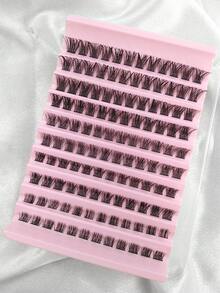 1 Caja/120 Piezas Pestañas individuales con rizo D para extensión de volumen, herramienta de maquillaje para un aspecto natural y dramático, pestañas postizas DIY para usar en casa, racimos de pestañas, pestañas individuales, pestañas postizas - D - Ver 6