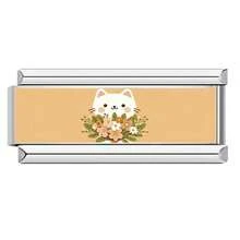 1 PC Sweet Cartoon DIY Modular Bracelet Accessories, Printed With Animal & Text Slogan Elements, Fresh Cute Jewelry DIY Materials - Silver - View 29