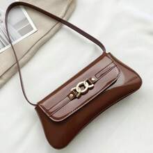 Santorini handbag Women's Shoulder Bag In Brown Baguette Style, Stylish And Casual, For Cell Phone. - Sơn mài cà phê - Xem 1