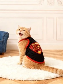 LUCKIE LABO 2件/套 肌肉印花透气背心套装，适用于猫狗，防跳蚤，减少掉毛，室内外均可使用 - 彩色 - 查看 8