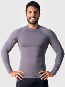 Men's Thermal Polyamide Shirt With UV50 Protection - RCL Modas - 灰色 - 查看 1