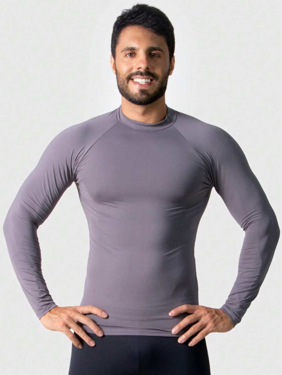 Men's Thermal Polyamide Shirt With UV50 Protection - RCL Modas - 灰色 - 查看 1