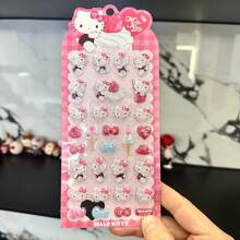 Gukha，Y2K，晶莹剔透，可重复使用/自粘，清新甜美/极简风格/蝴蝶/动物图案，手机贴纸，笔记本贴纸，水瓶贴纸，汽车贴纸，DIY手账贴纸 - 彩色 - 查看 8