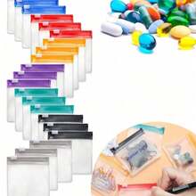 7pcs/1pc Portable Zipper Medicine Bags, Reusable Medicine Case For Storing Pills/Tablets, Waterproof Seal,Jewelry, Jewelry, Jewelry Storage,Storage Bag, Portable Storage Bag - 彩色 - 查看 2