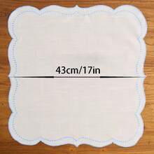 1/2/4pcs Minimalist Linen Coasters, Suitable For Cafe, Party, Restaurant, Embroidered Placemats - Multicolor - View 3