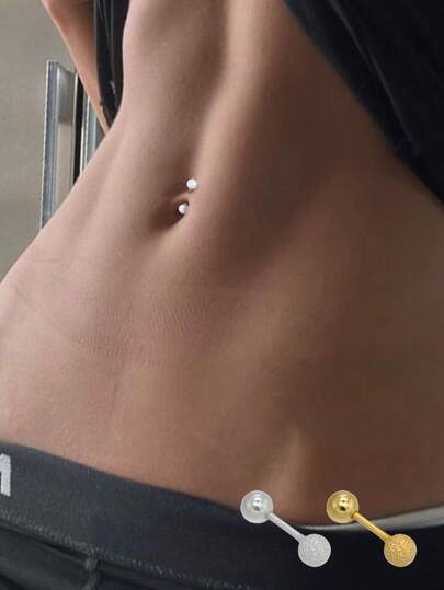 1枚S925纯银哑光螺纹肚脐环，造型独特，引人注目。适合女性日常佩戴，也是送给女友、母亲和姐妹的绝佳礼物。