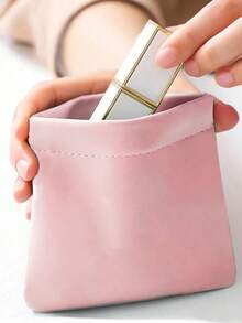 1个粉色编织格纹化妆包，大容量旅行收纳包，高品质新款设计，新年礼物，手提包，送给妻子的理想礼物，可装化妆品、化妆刷、珠宝、项链，送给朋友的绝佳礼物 - 粉色 - 查看 13