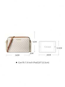 Michael Kors Túi đeo chéo cỡ lớn in logo Jet Set (Nữ) - Trắng Vanilla - Xem 4