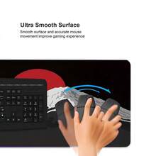 1PC Mount Red Sun & Sakura Desk Mat, Fashion Design Extended Mouse Pad For Office & Gaming, Aesthetic Desktop Protection Pad, Washable Rubber Pad Non-Slip Lock Edge Multi-Size Mouse Pad Suitable For Home Office, Good Gift For Family And Friends - Color - View 6