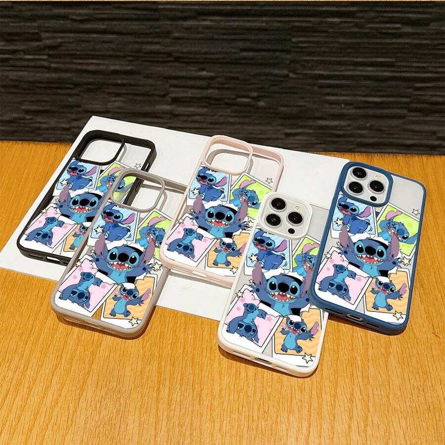 Disney What Lilo & Stitch Patterned Phone Case Featuring A Cute Character Design. Compatible With IPhone 17, 16, 15, 14, 13, 12, And 11 Pro Models. Made Of Durable TPU, Providing Shockproof Protection. This Case Makes A Fun Gift For Anyone Who Loves Playful Designs, Perfect For Birthdays, Holidays, And Special Occasions. - Black - View 1
