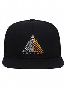 1pc Fashion Baseball Cap With "Thuglife" Embroidery, Adjustable Snapback Hip Hop Hat For Adults Outdoor Casual Sun Protection - Shape - View 29