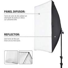 AUOK Kit de IluminaciÓN Profesional, softbox, IluminaciÓN de FotografÍA, con Control Remoto, Soporte de Luz, Brazo de Pluma para FotografÍA de Producto Vertical - por defecto - Ver 3