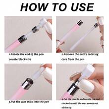1pc Refillable Wax Rotary Dotting Pen Set - For DIY Nail Art Diamond Dotting And Other Diamond Painting Accessories And Tools. Designed For Quick Picking Of Beads And Gems. - Multicolor - View 4