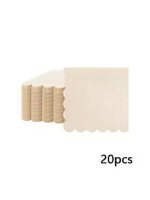 20/120张一次性鸡尾酒纸巾，厚纸品质，派对午餐餐巾，婚礼宴会生日用品，5英寸 x 5英寸（浅蓝色、粉色、红色、紫色、浅黄色、绿色） - 彩色 - 查看 13