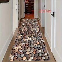 1 pieza Alfombra de pasillo de piedras, alfombra, alfombra de pasillo, alfombra pequeña, tapete, decoración del hogar, alfombra de área, alfombra de área para sala de estar, decoración del hogar para sala de estar, decoración de habitación, alfombra lavable - Multicolor - Ver 2