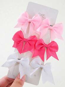 18个彩色布艺蝴蝶结发夹，适合女婴，可爱多功能发饰，适合日常使用 - 彩色 - 查看 5