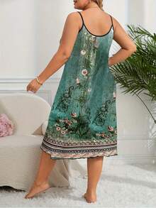 Plus Size, Nightgown For Women Plus Size, Women'S Nightgown For Sleeping, Lingerie Sleepwear, Backing Fabric For Women'S Dresses, Night Dress For Women, Night Dress Women Large Size, Nightgown Women Large Size - 墨綠色 - 查看 2