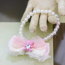 Heart Diamond Bear Pet Necklace Lace Bowknot Puppies And Kittens Bow Tie Collar Cute Prince Style Cat And Dog Decorative Accessories Cat Stuff Dog Collar - Multicolor - View 8