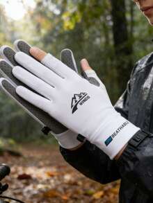 骑行手套 防滑透气半指手套，户外防晒超薄触屏透气冰丝手套 - 彩色 - 查看 7