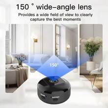 1pc 1080P HD Mini Hidden Spy Camera, Supports 2.4G Wireless Network Connection, Controlled By App, With Voice Intercom And Motion Detection, Rechargeable Battery, Suitable For Indoor And Outdoor Home Security. - Black - View 8