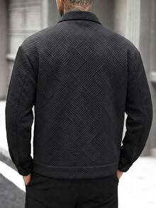 Casual Cool Men's Jacket, Men's Button Front Long Sleeve Pocket Minimalist Jacket, Street Casual European And American Style